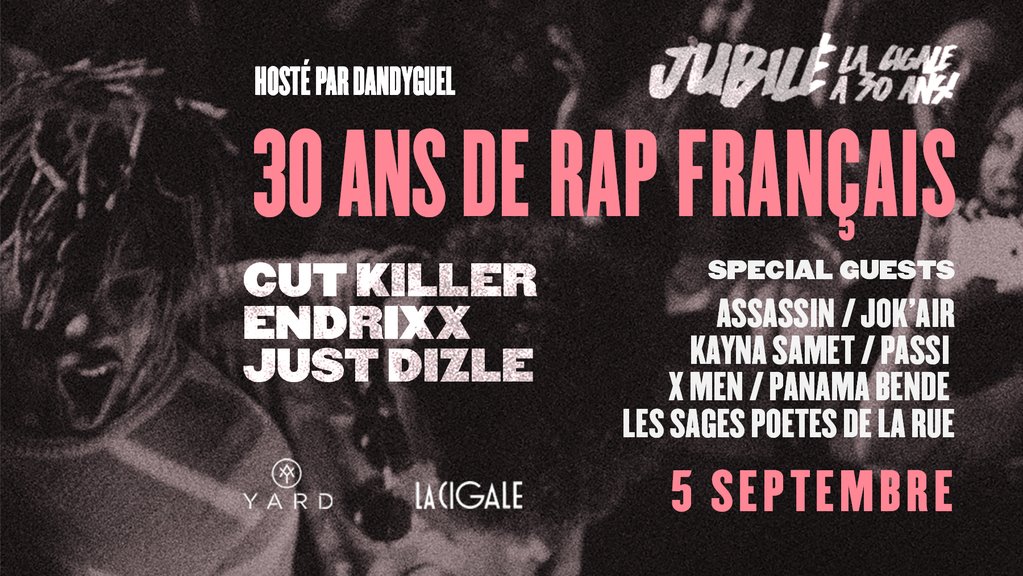 Gagnez vos places pour la soirée 30 ans de rap français de La Cigale à Paris