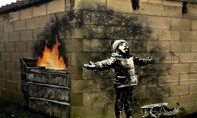 Banksy aussi s'engage pour l'environnement avec son nouveau graffiti