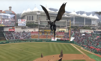 La Corée du Sud ramène un dragon pour un match de baseball