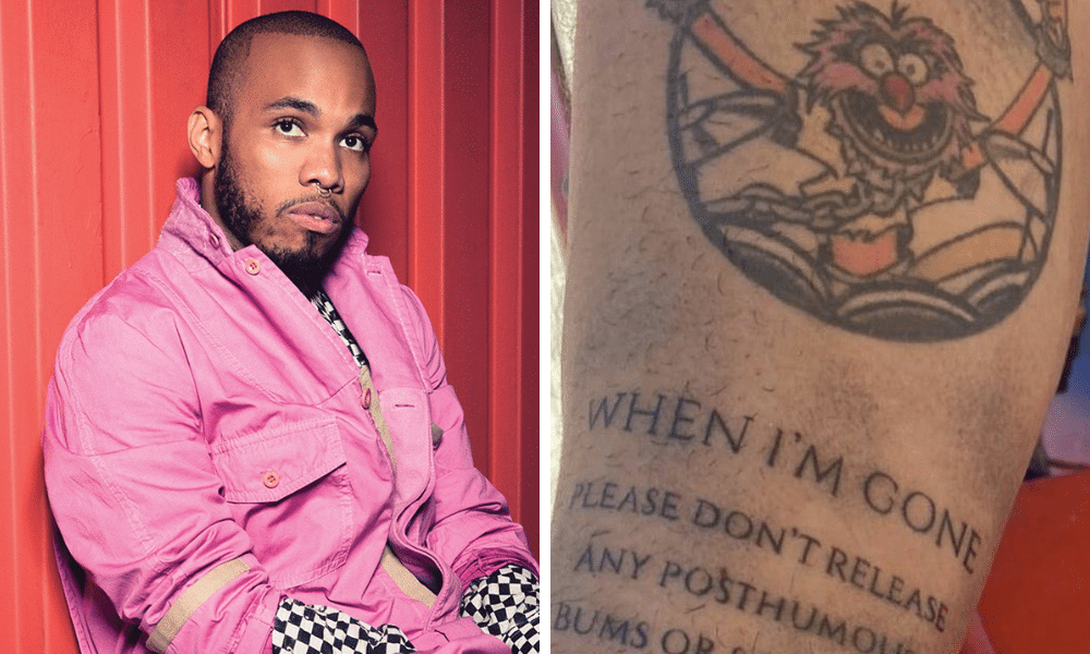 Anderson .Paak s’est fait tatouer une phrase anti-album posthume 